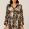 VESTIDO MANGA LONGA ANIMAL PRINT- DISPLINCENT