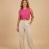CROPPED CURVADO NA BARRA PINK - BELLA DAMA